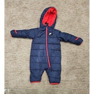 NIKE baby snowsuit 6 months, Navy Blue with Red inside and outer trim